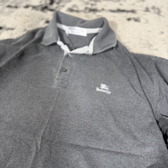 Vintage Burberrys Made in England Gray Polo - Picture 4 of 6